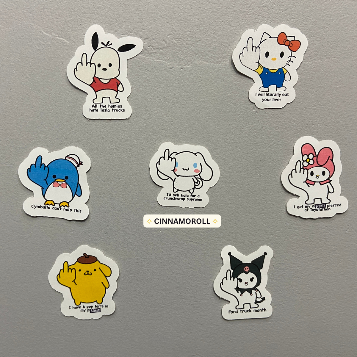 HELLO F*****' KITTY Series - Matte Vinyl Stickers