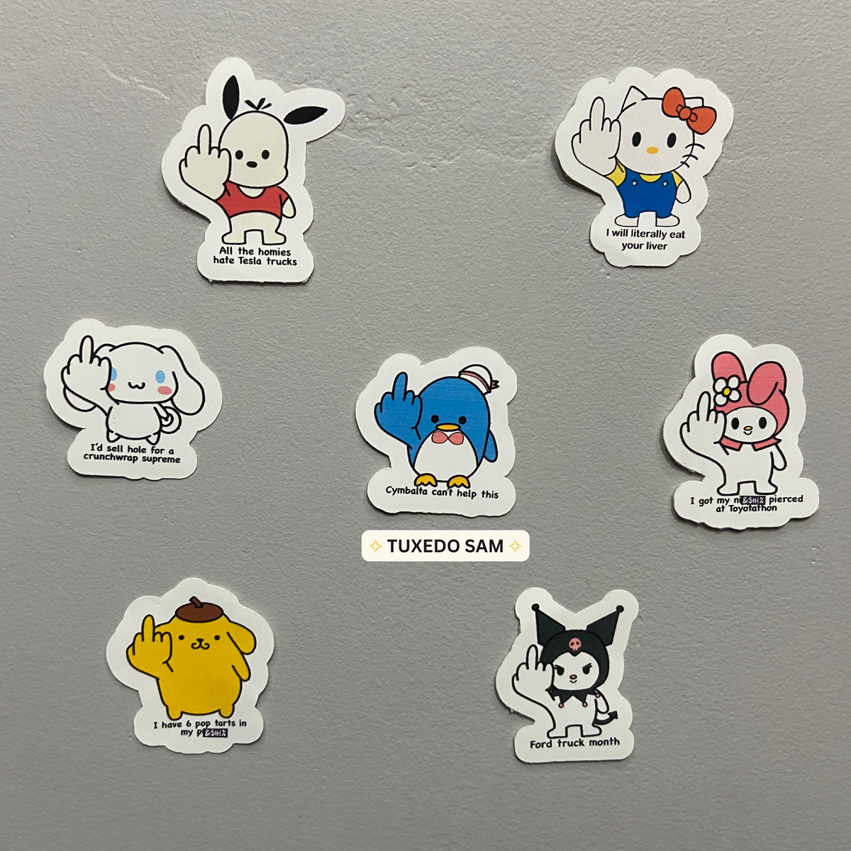 HELLO F*****' KITTY Series - Matte Vinyl Stickers