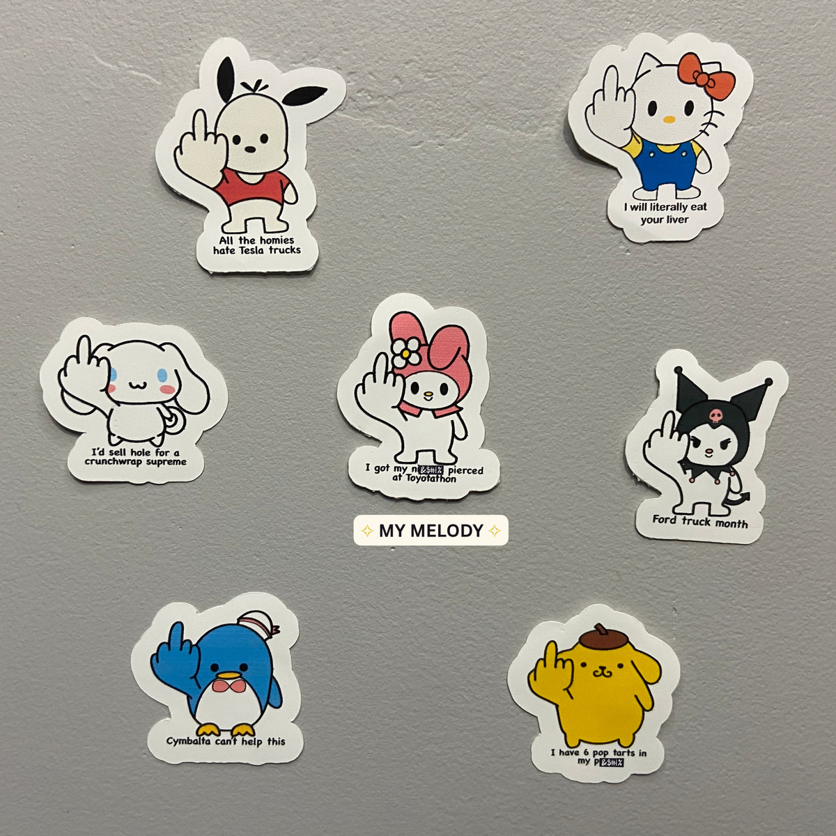 HELLO F*****' KITTY Series - Matte Vinyl Stickers