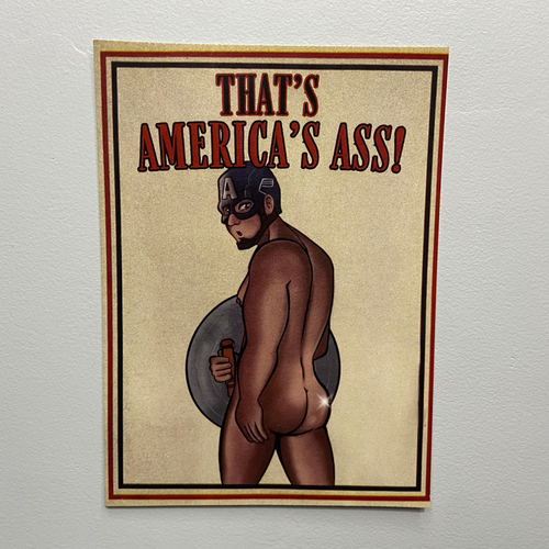 AMERICA'S A** - Captain America Pinup Print