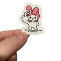 MY MELODY SAYS - HELLO F*****' KITTY Series Sticker